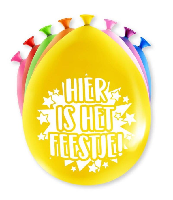 Hier is het feestje!