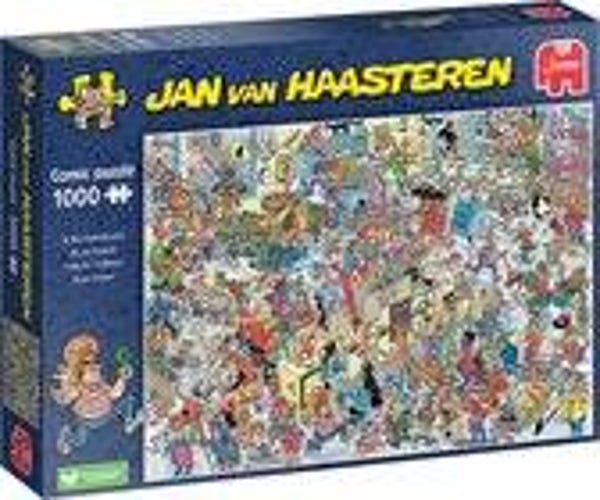 Jan van Haasteren bij de kapper
