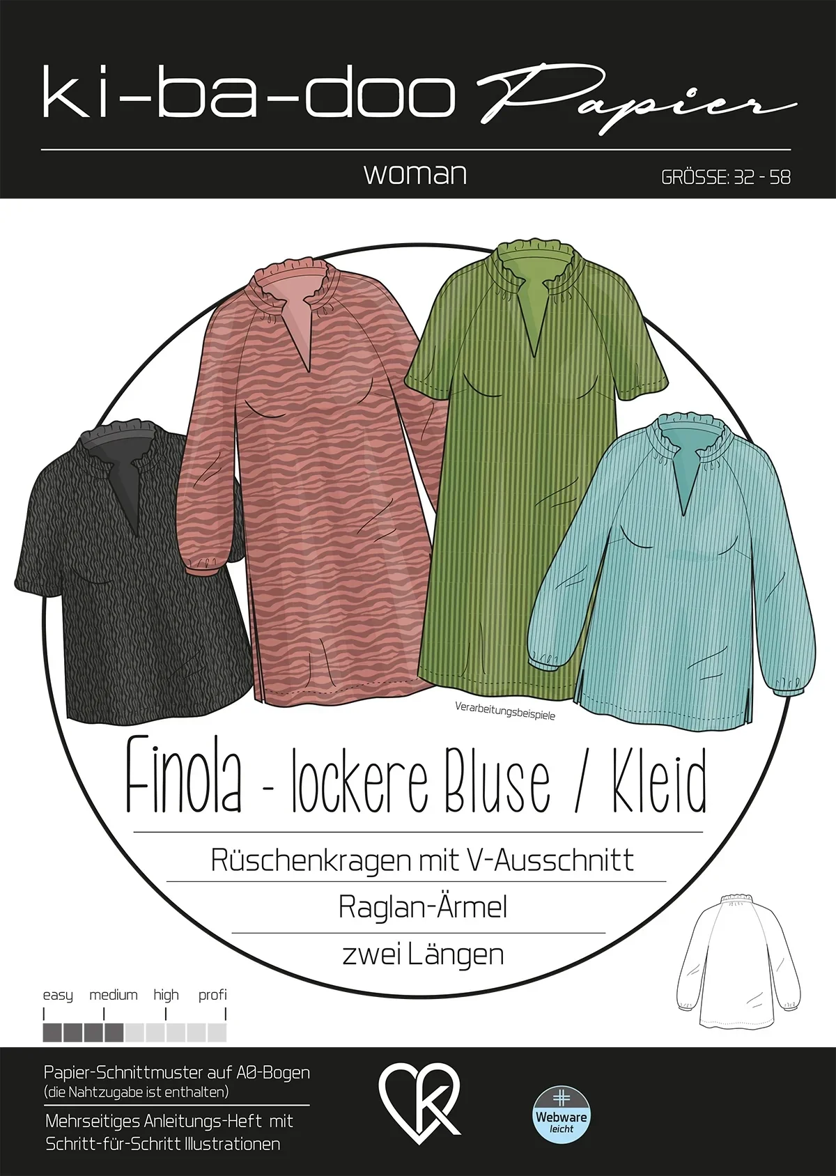 Finola - lockerer Bluse/Tunika