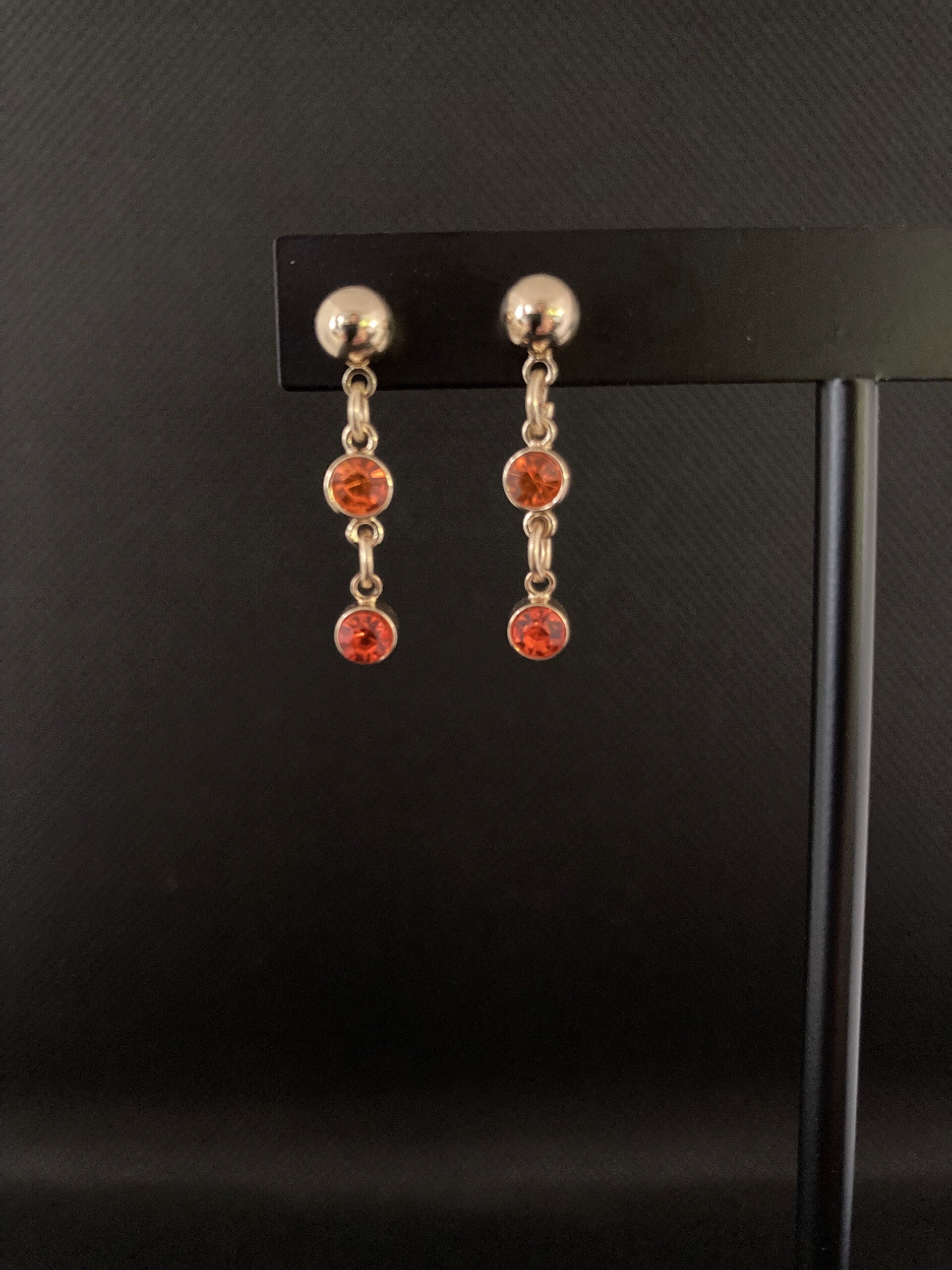 Strass hyacinth - fijne oorbellen