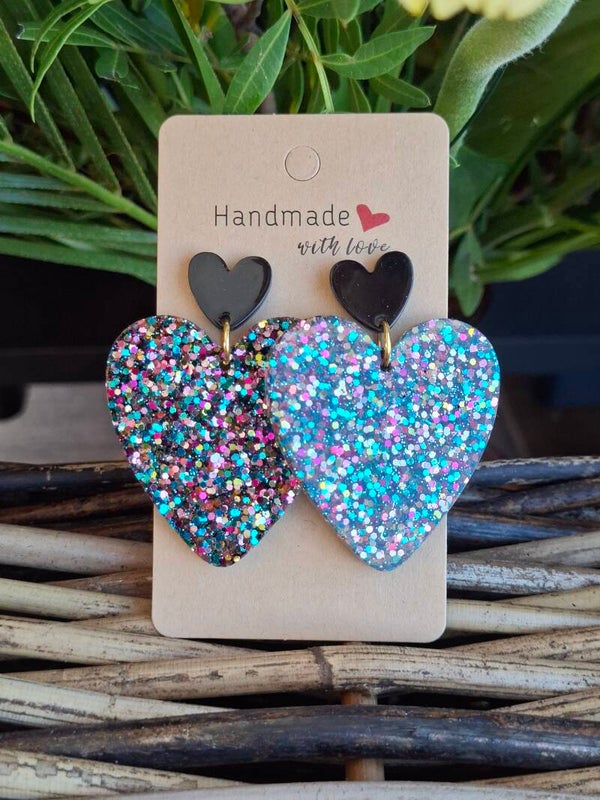 Boucles d'oreilles en résine epoxy