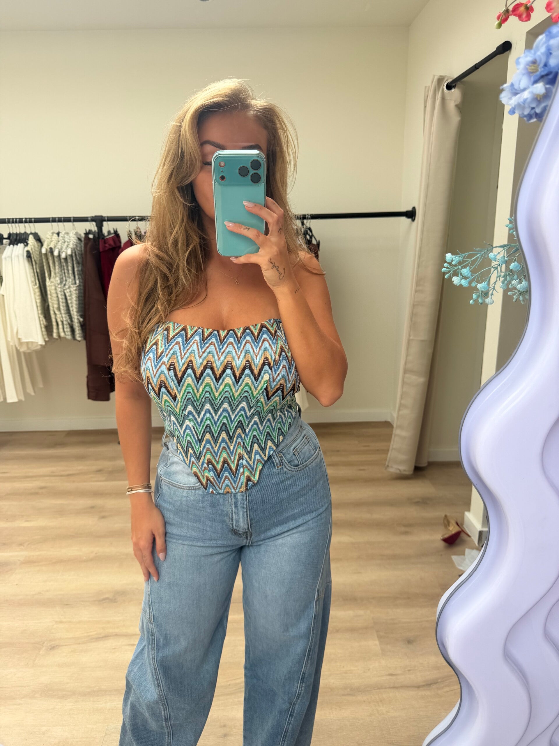 Corset top blue