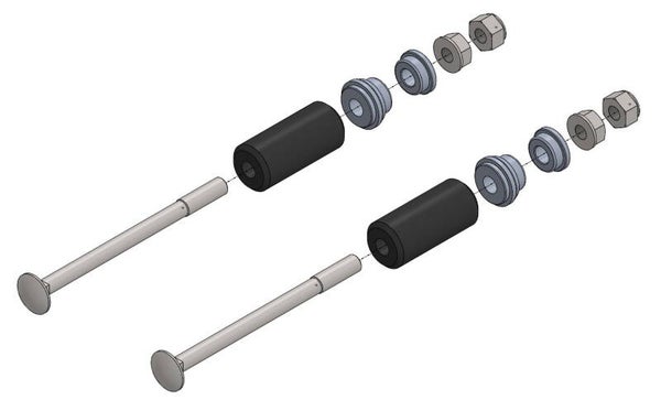 Achterbumperbout 28mm cpl (2 stuks)