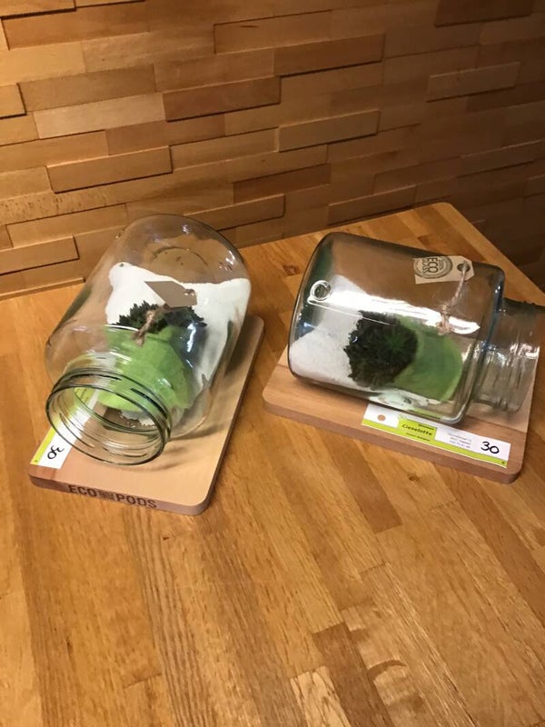 Liggend glas op houten plank