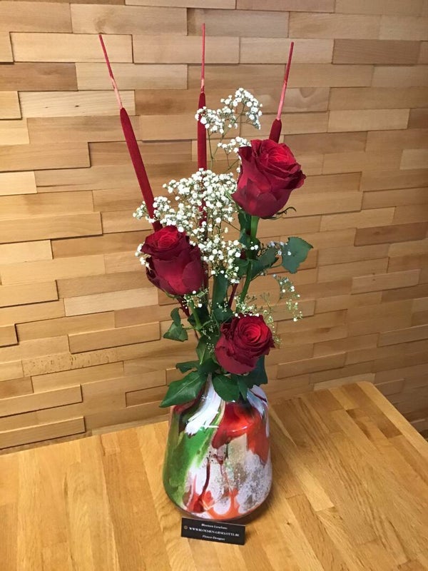 Speciale vaas opgevuld