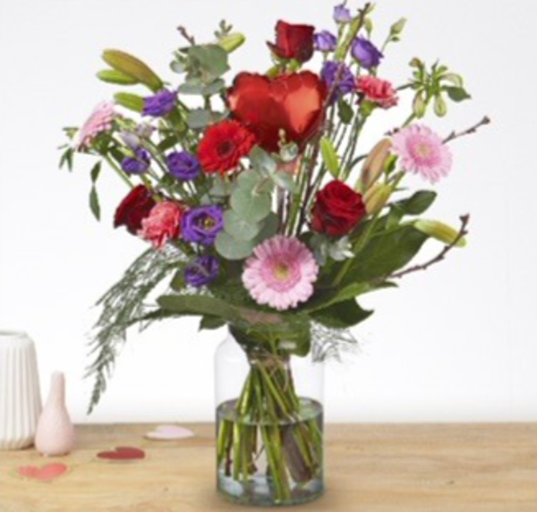 Rood-roze-paars boeket