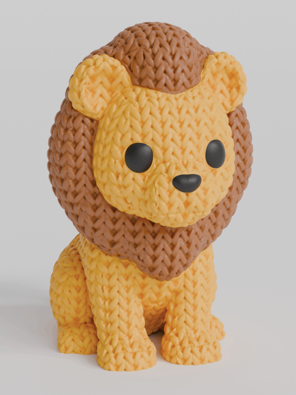 3D Knitted animal 'leeuw'