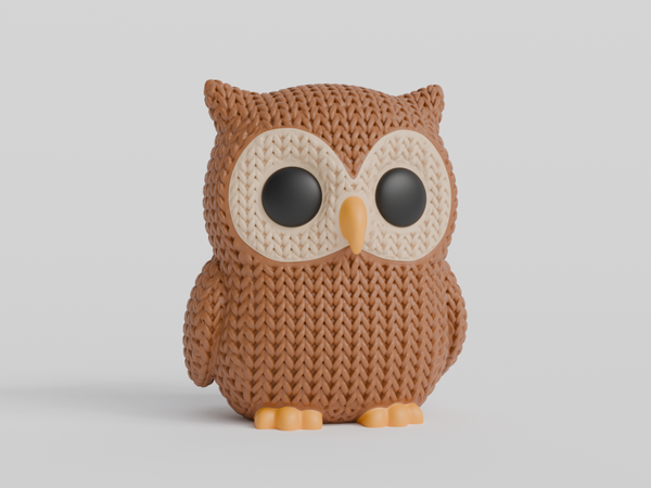 3D Knitted animal 'uil'