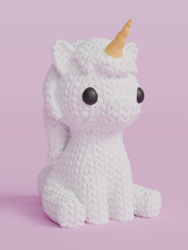 3D Knitted animal 'eenhoorn'