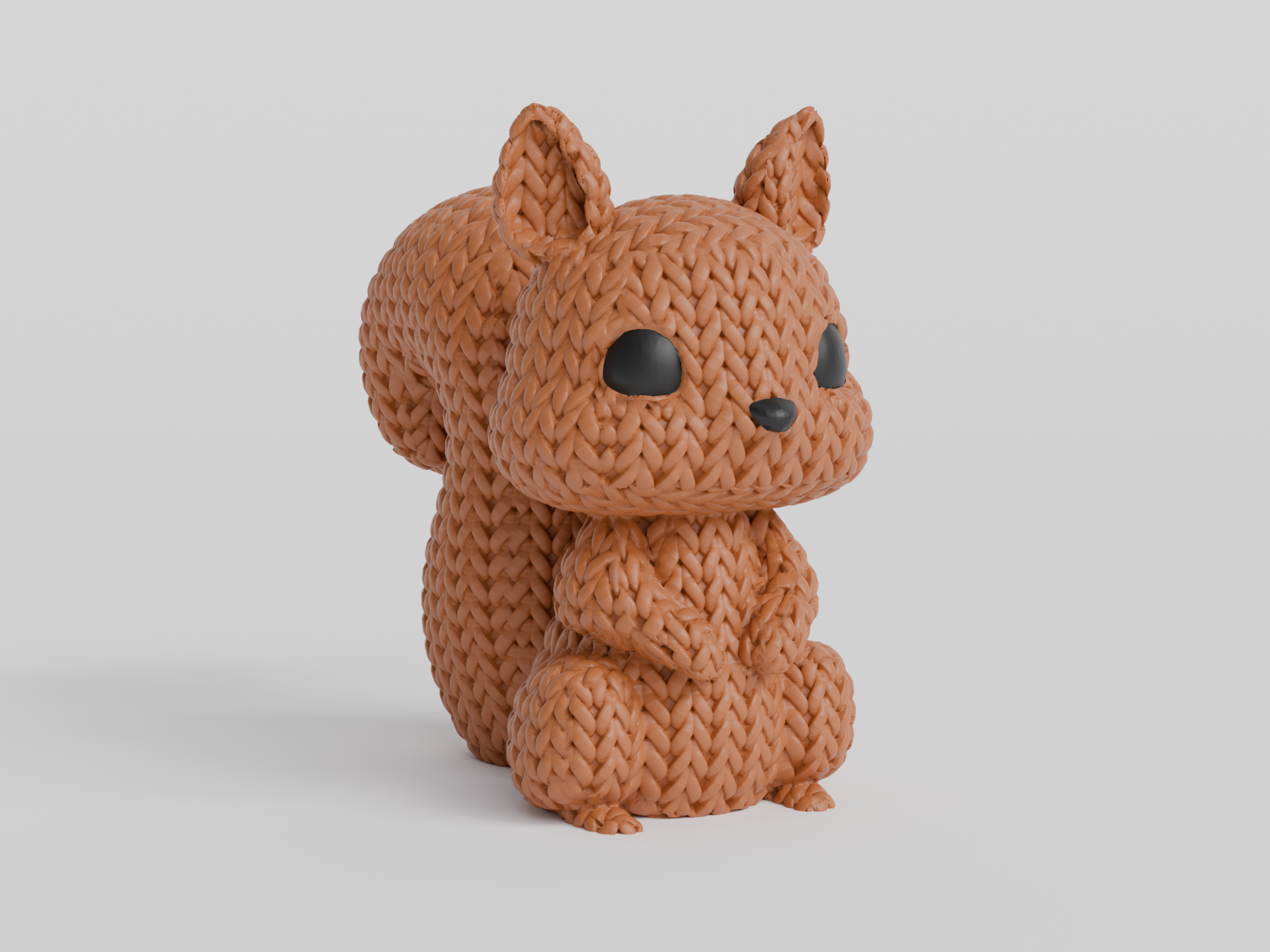 3D Knitted animal 'eekhoorn'