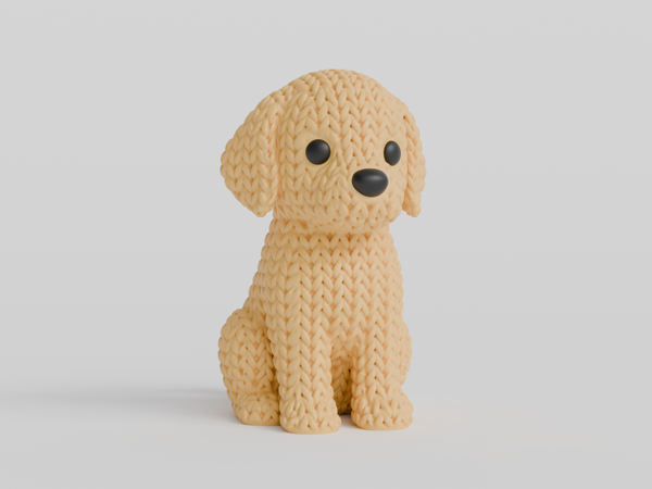 3D Knitted animal 'labrador'