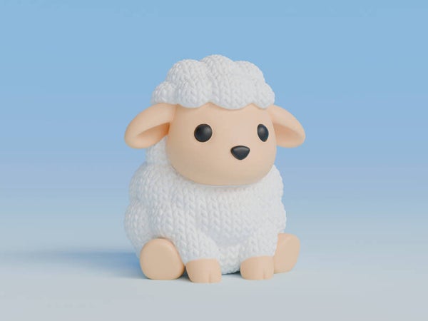 3D Knitted animal 'schaap'