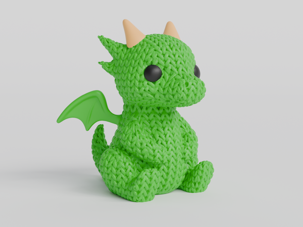 3D Knitted animal 'draak'