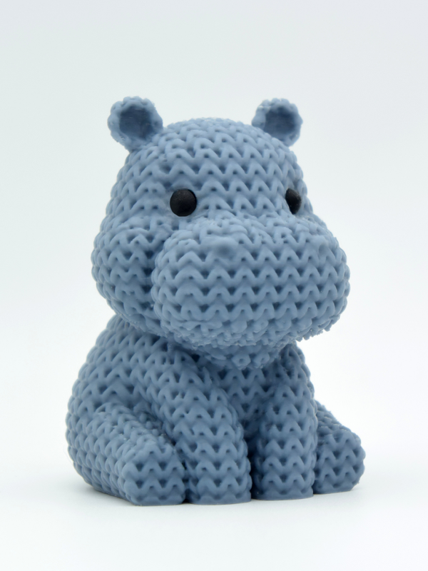 3D Knitted animal 'nijlpaard'