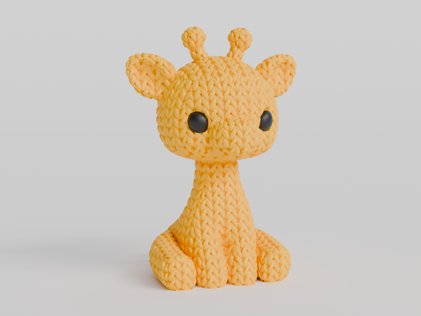 3D Knitted animal 'giraf'