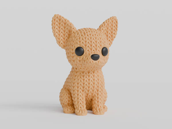 3D Knitted animal 'chihuahua'