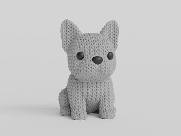 3D Knitted animal 'Franse bulldog'