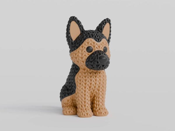 3D Knitted animal 'Duitse herder'