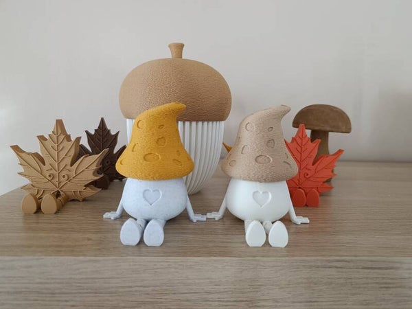 3D zittende paddestoel