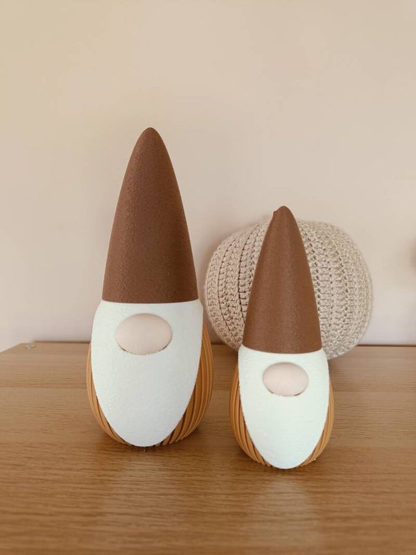 3D Gnome donker en medium bruin