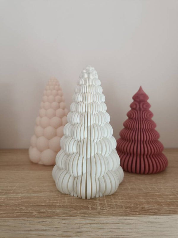 3D Kerstboom wit (4 soorten)