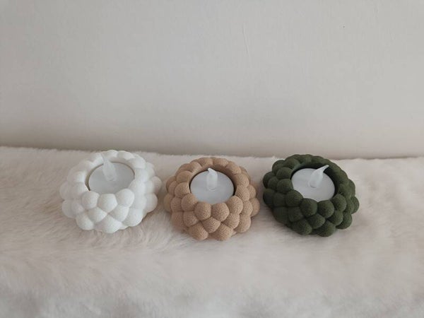 3D Theelichthouder bobbel