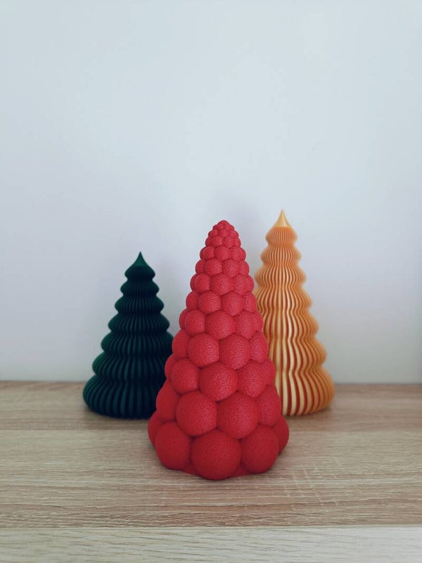 3D Kerstboom rood (4 soorten)