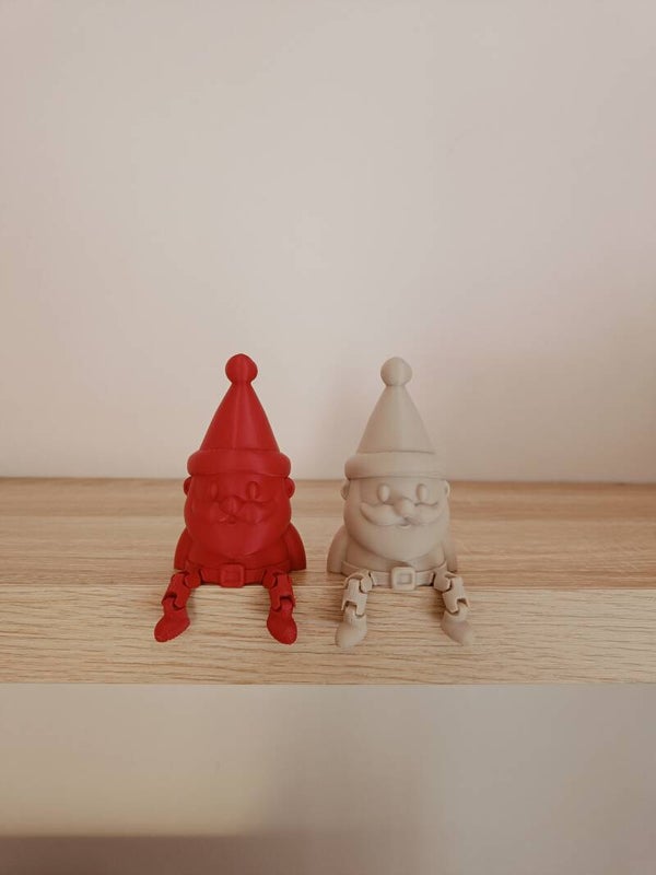 3D Santa zittend