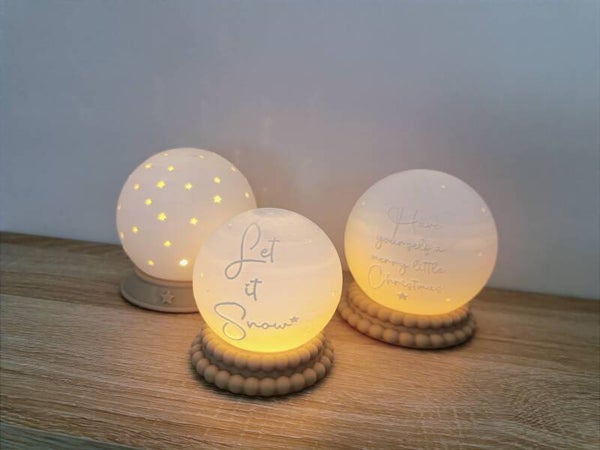 3D sneeuwbol met LED-theelicht (2 maten)