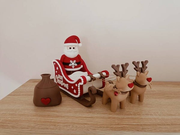 3D slee met rendiertjes