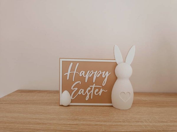 3D staande kaart 'Happy easter'