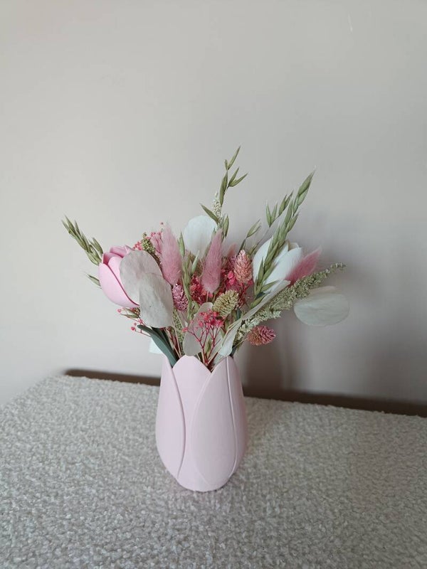 3D tulpenvaas roze