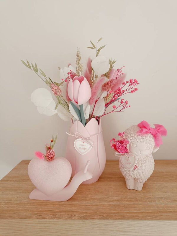 Schaapje roze met strik