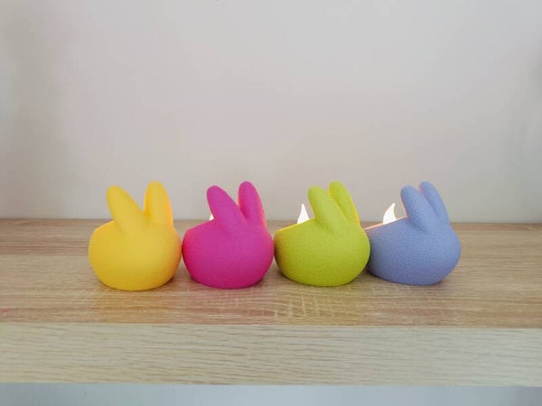 3D theelicht konijntje (+LED)