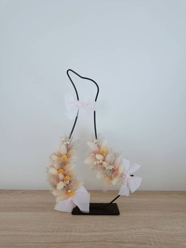 Staander gans met droogbloemen