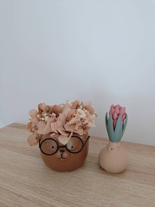 3D Hyacint met mokka bol
