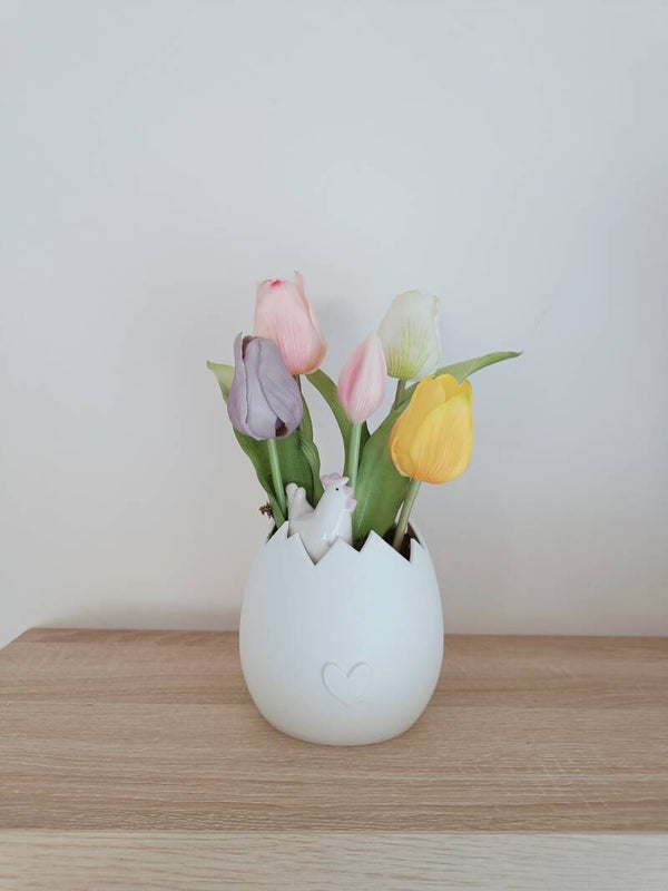 3D ei met 'real touch' tulpen multi color