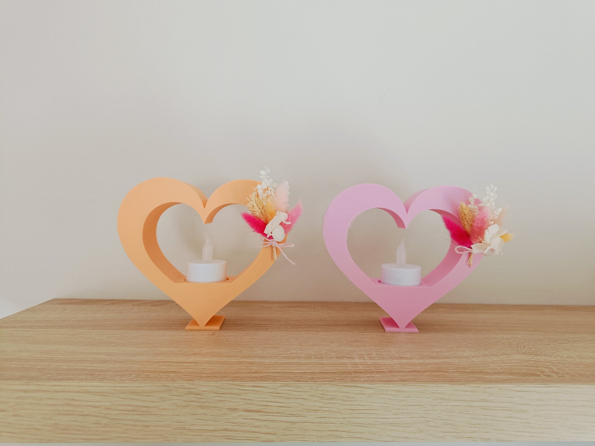 3D Hart met theelicht
