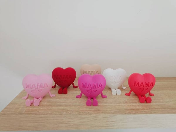 3D zittend hartje mama/oma