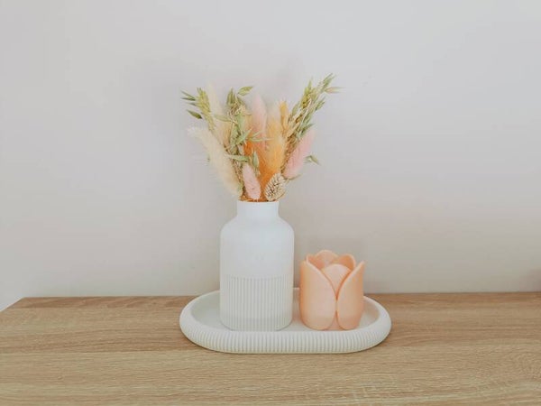 3D SET vaas en tulp 'champagne'