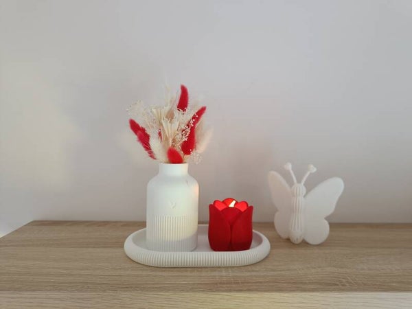 SETPRIJS Set satin red
