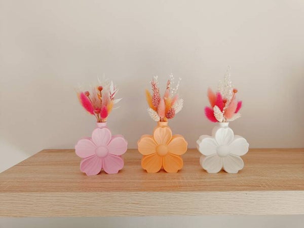 3D Mini bloemenvaasje droogbloemen