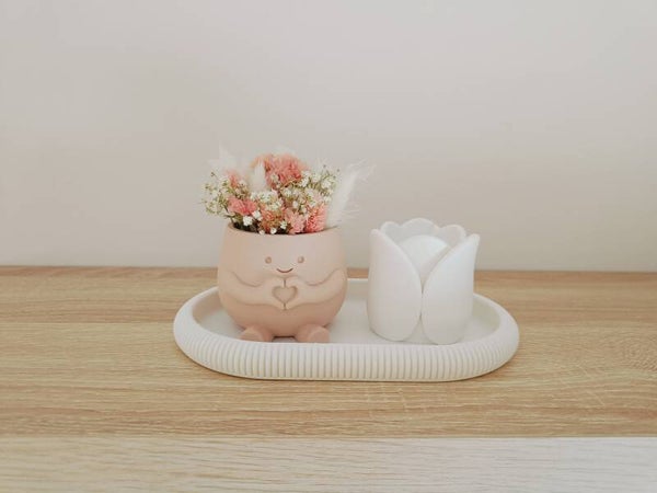 3D SET tulp en bloempotje