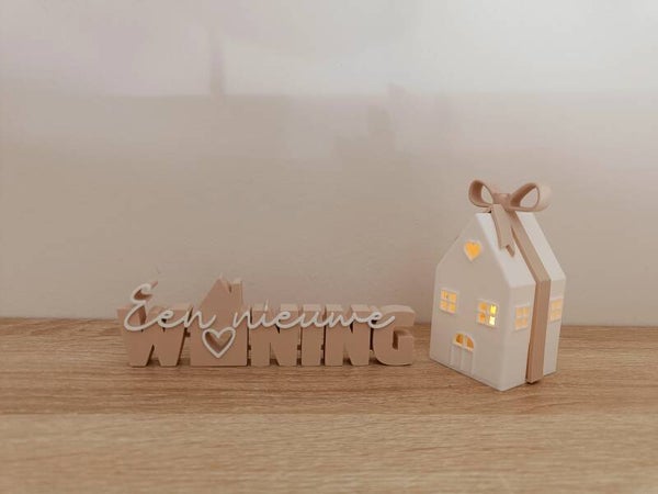 3D set wordpop 'nieuwe woning' en huisje