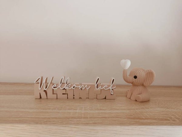 3D Wordpop 'Welkom lief kleintje'