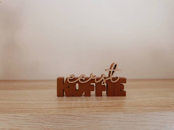 3D Wordpop  'Eerst koffie'