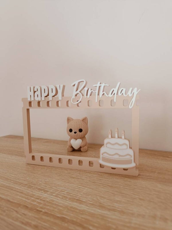 3D Photo booth frame 'Happy birthday'