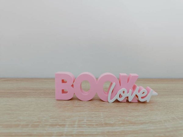 3D Wordpop 'booklover' roze