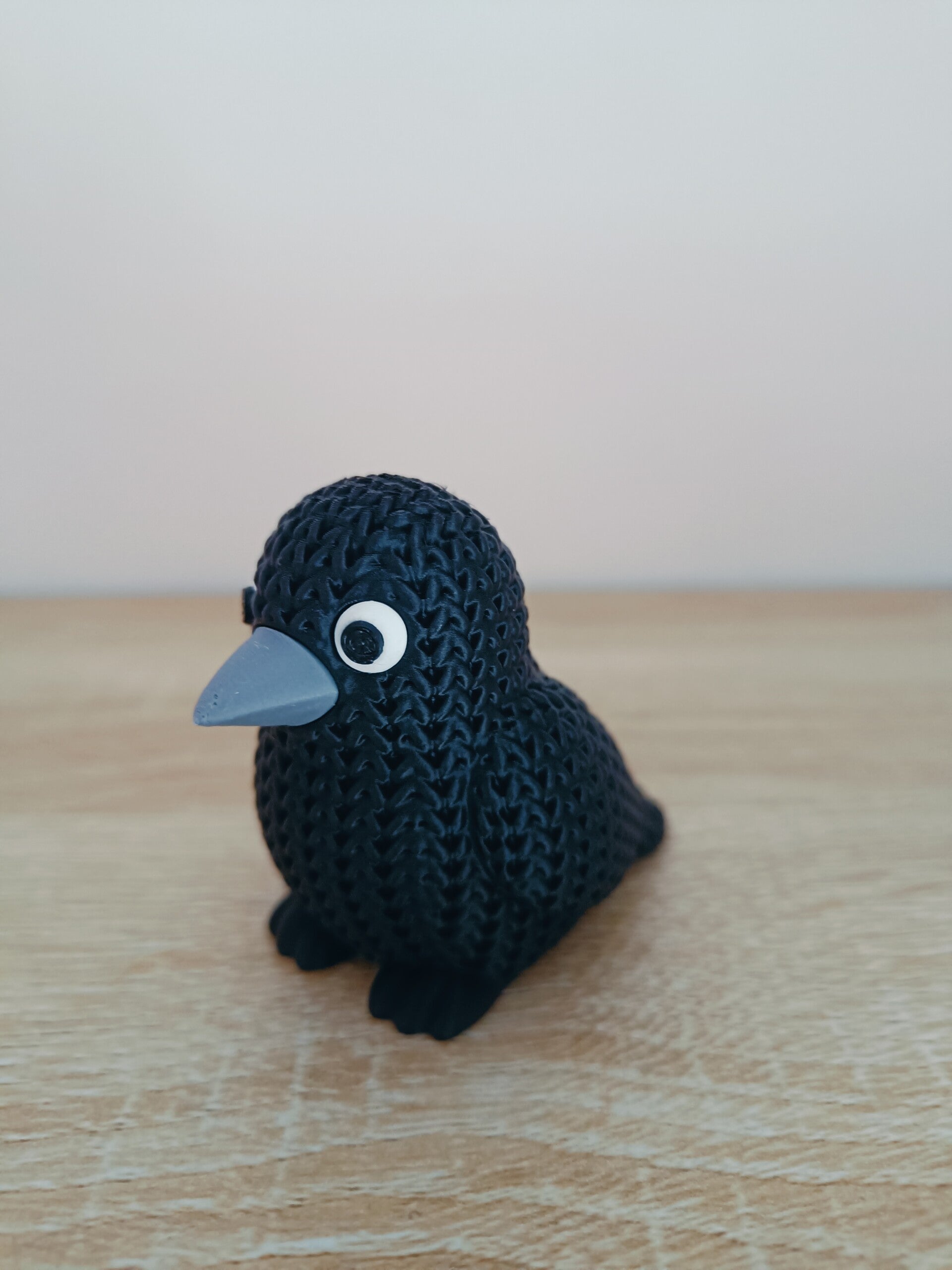 3D 'knitted' zwarte raaf