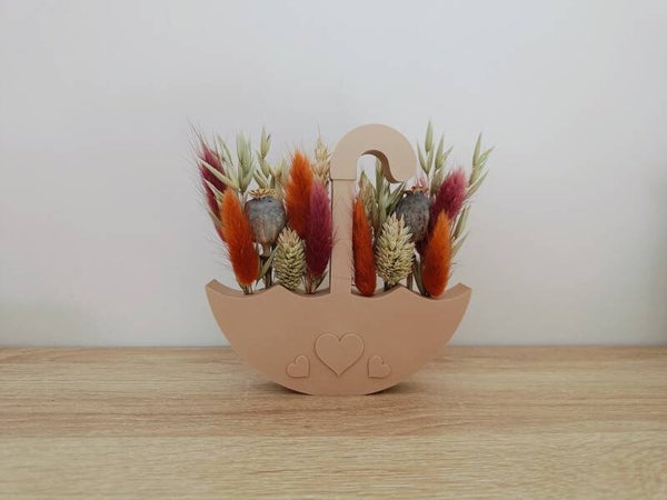 3D parapluutje met droogbloemen
